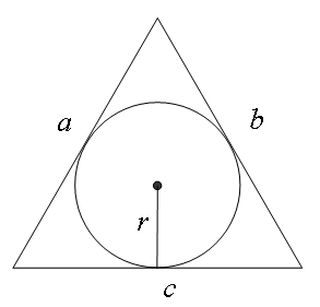 inscribed circle radius